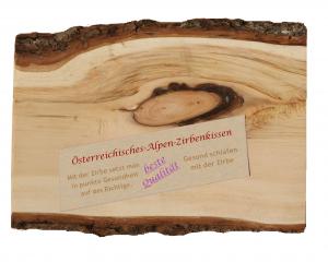 Tiroler Zirbenkissen - mit zusätzlich 500g Zirbenflocken/Späne zur Nachfüllung - Kissengröße wählbar (40 x 40 cm, beige)