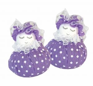 Handmade Design - Lavendelsäckchen - Duftsäckchen - Duftkissen - Lavendelkissen mit echtem Lavendel (Puppe 20 g Lavendel - 2er, 7 x 9 cm)