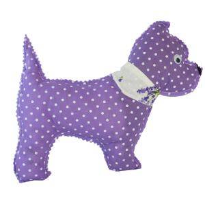 Handmade Design - Lavendelkissen - Duftkissen - mit echtem Lavendel (Hund - Lila, 19 x 23 cm)