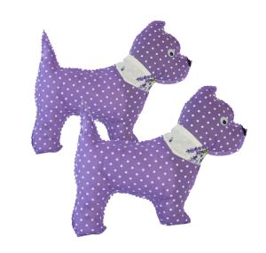 Handmade Design - Lavendelkissen - Duftkissen - mit echtem Lavendel (Hund - Lila, 19 x 23 cm - 2er Set)