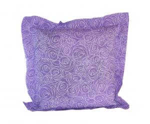 Handmade Design - Lavendelkissen - Duftkissen - Zierkissen mit echtem Lavendel (Lila - weiß, 33 x 33 cm)