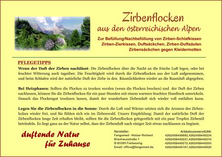 Premium Zirbenflocken, Zirbenspäne, Zirbenkissen Füllung, Zirbenholz zum Nachfüllen; (1.200 g)