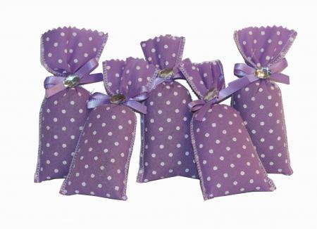 Handmade Design - Lavendelsäckchen - Duftsäckchen - mit echtem Lavendel (Duftsäckchen - Set - mit 5 x 10 g Lavendel, 6 x 11 cm)